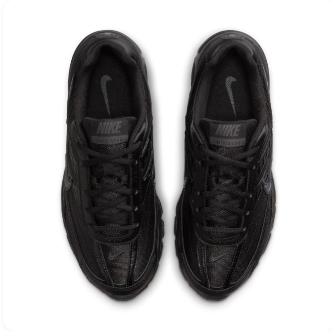 Nike All-Black Low-Top Sneakers with Chunky Sculpted Sole