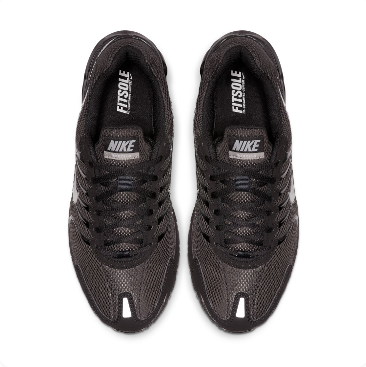 Nike Black & Silver Mesh Sneakers with Visible Air Heel
