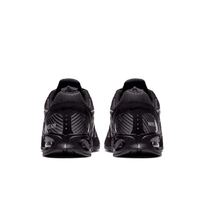 Nike Black & Silver Mesh Sneakers with Visible Air Heel