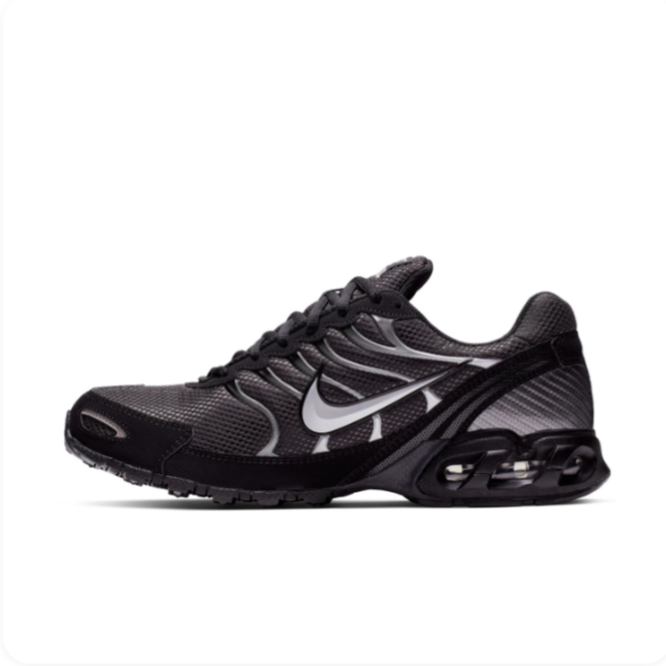 Nike Black & Silver Mesh Sneakers with Visible Air Heel