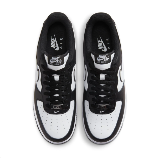 Nike Black & White Low-Top Sneakers with Light Grey Swoosh