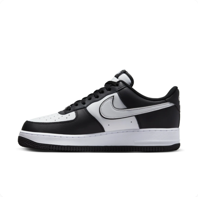Nike Black & White Low-Top Sneakers with Light Grey Swoosh