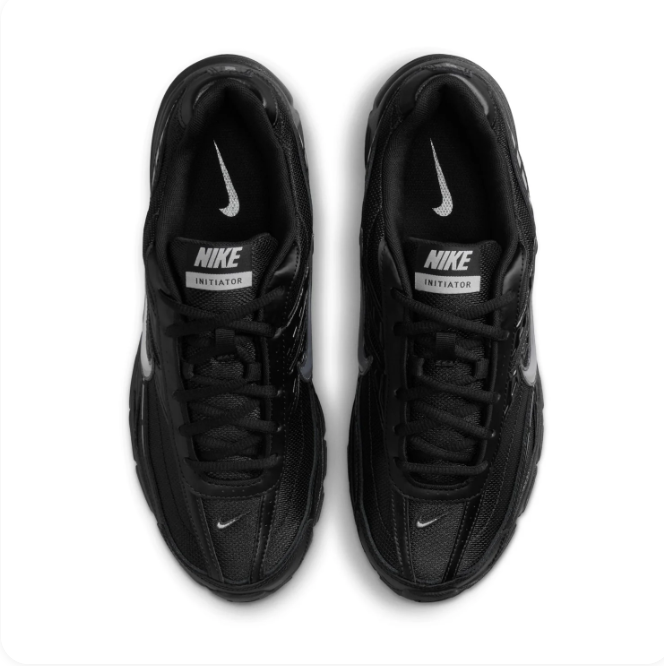 Nike Initiator Black & Silver Retro Mesh Sneakers