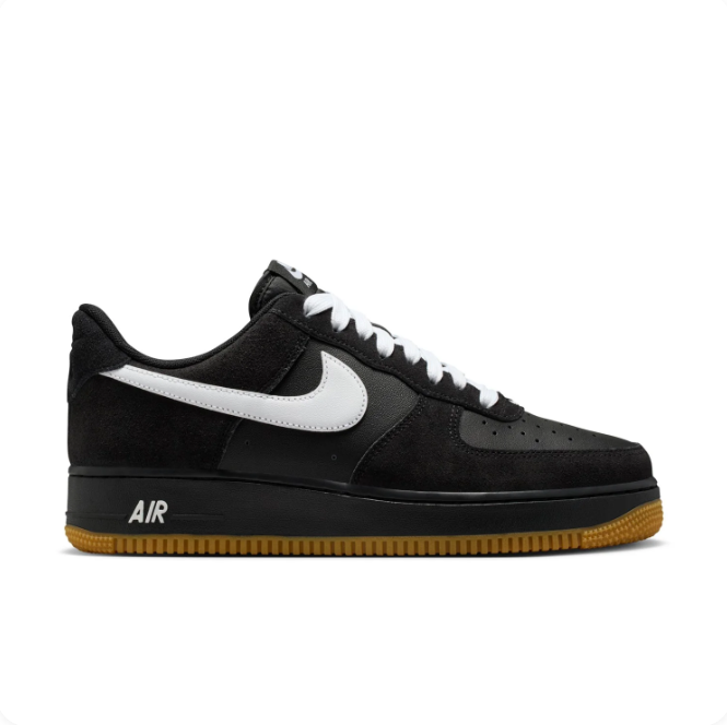 Nike Black & White Low-Top Sneakers with Gum-Colored Sole