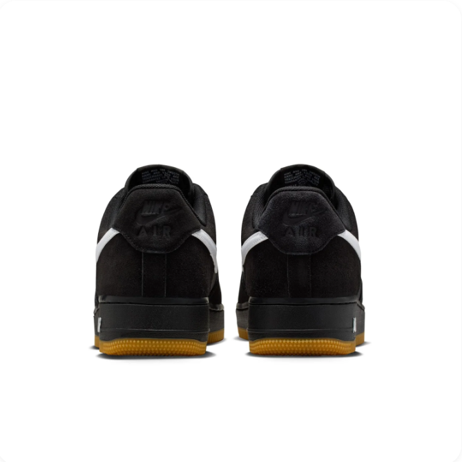 Nike Black & White Low-Top Sneakers with Gum-Colored Sole
