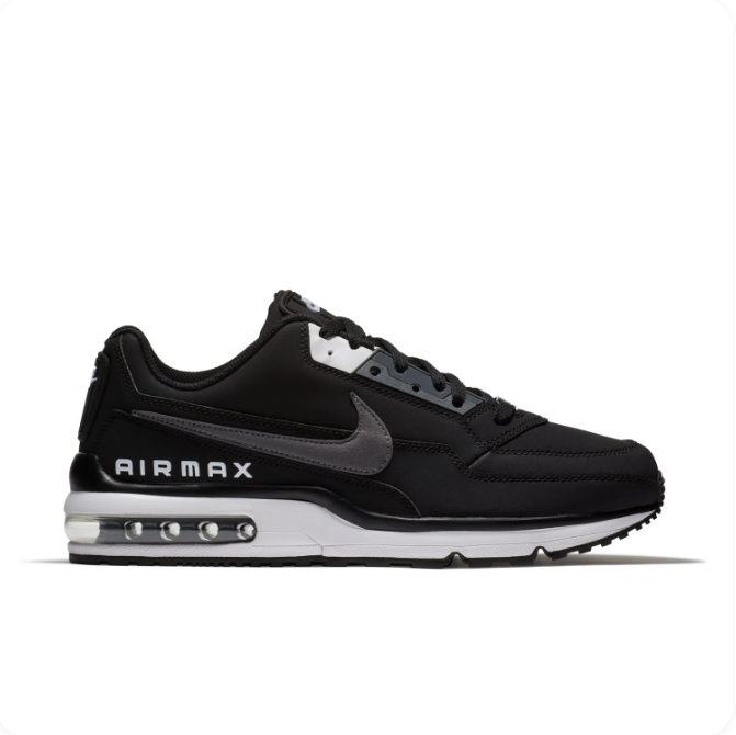 Nike Air Max Black & Grey Sneakers with White Midsole