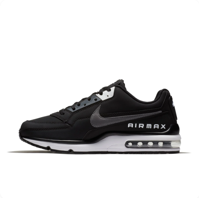 Nike Air Max Black & Grey Sneakers with White Midsole