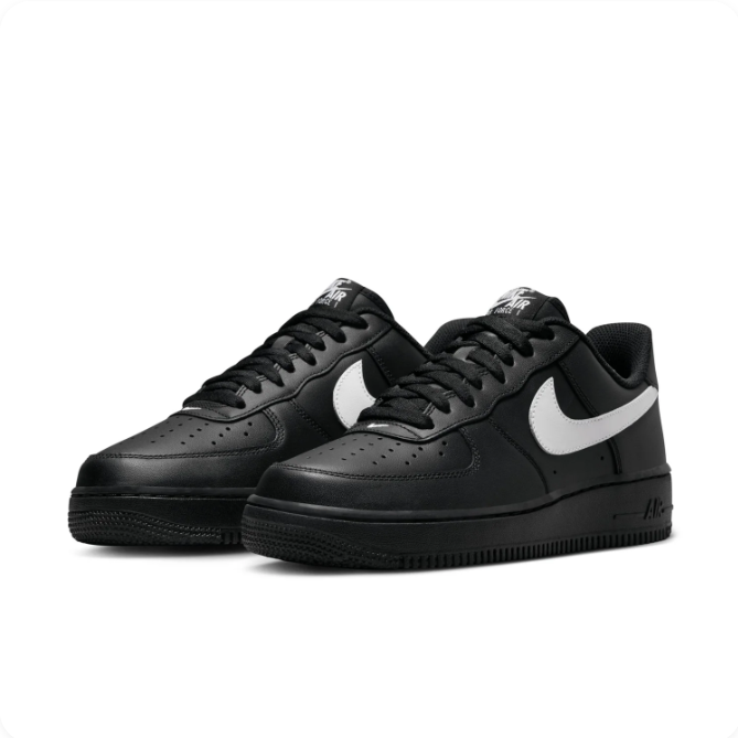 Nike Black Low-Top Sneakers with White Swoosh
