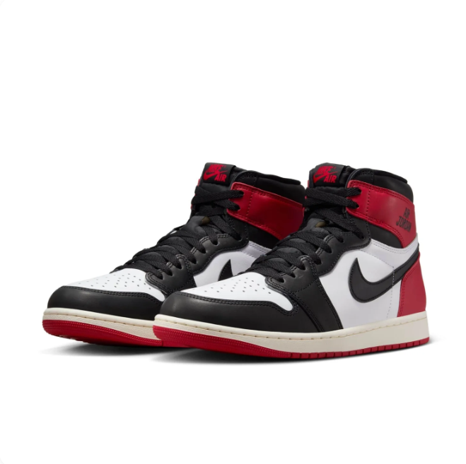 Air Jordan Red, Black & White High-Top Sneakers