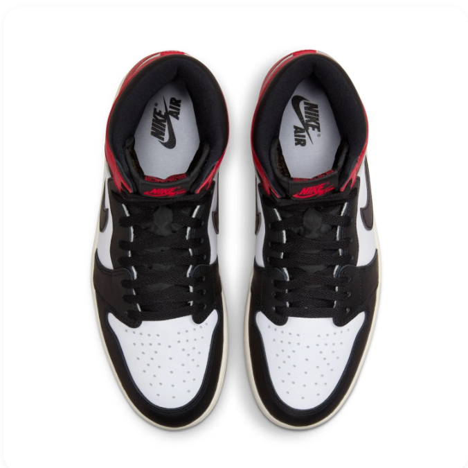 Air Jordan Red, Black & White High-Top Sneakers
