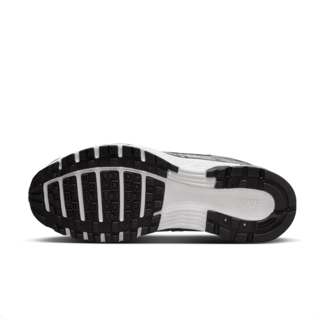 Nike Metallic Silver & Grey Low-Top Sneakers with Black-Outlined Swoosh