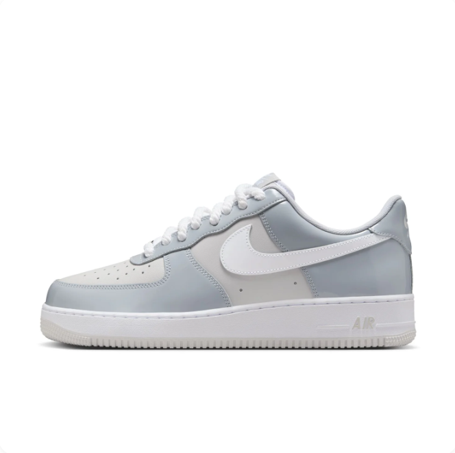 Nike Air Force 1 Light Grey & White Low-Top Sneakers