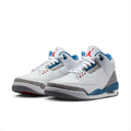 Air Jordan 3 White & Blue Sneakers with Elephant Print