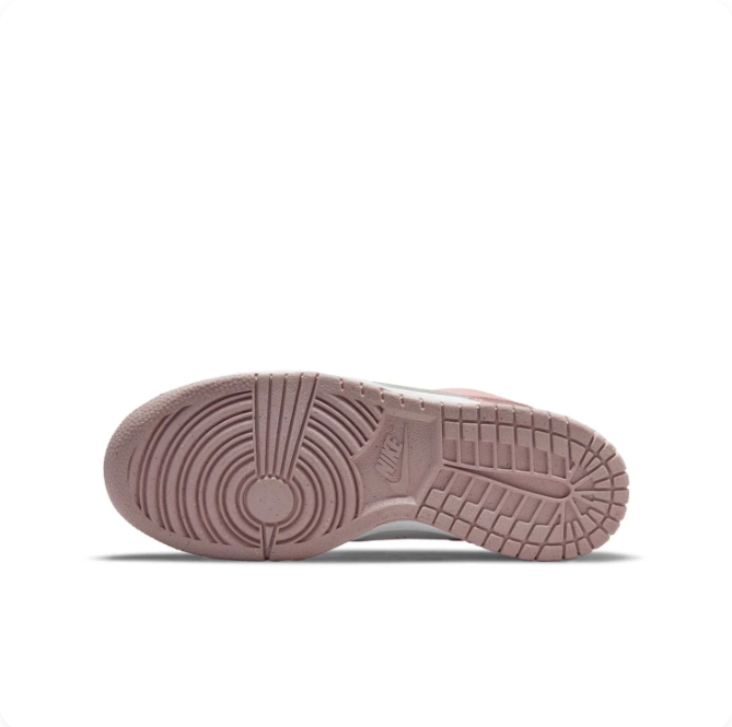 Nike Dunk Low Pink & White Sneakers with Rose Swoosh