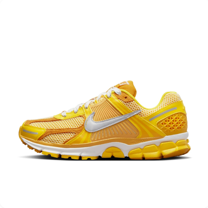 Nike Yellow & Gold Mesh Sneakers with Silver Swoosh