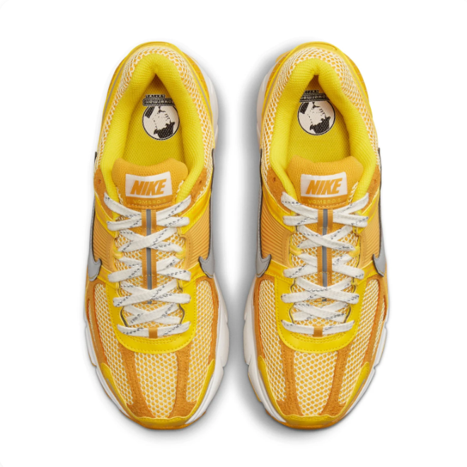 Nike Yellow & Gold Mesh Sneakers with Silver Swoosh