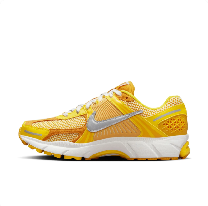 Nike Yellow & Gold Mesh Sneakers with Silver Swoosh