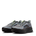 Nike Grey & Black Low-Top Sneakers with Lime Accents and Sculpted Sole