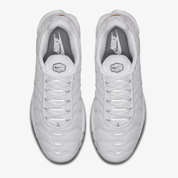 Nike Air Max Plus White & Silver Low-Top Sneakers
