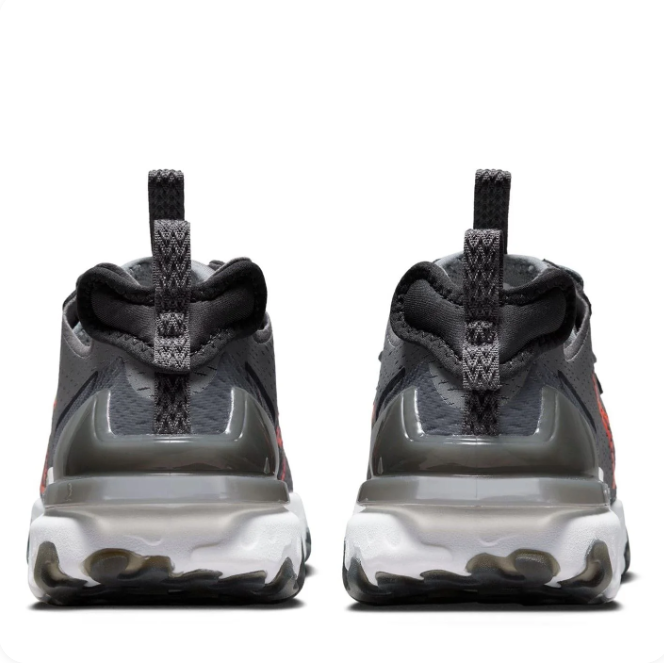 Nike Grey Low-Top Sneakers with Orange-Outlined Swoosh