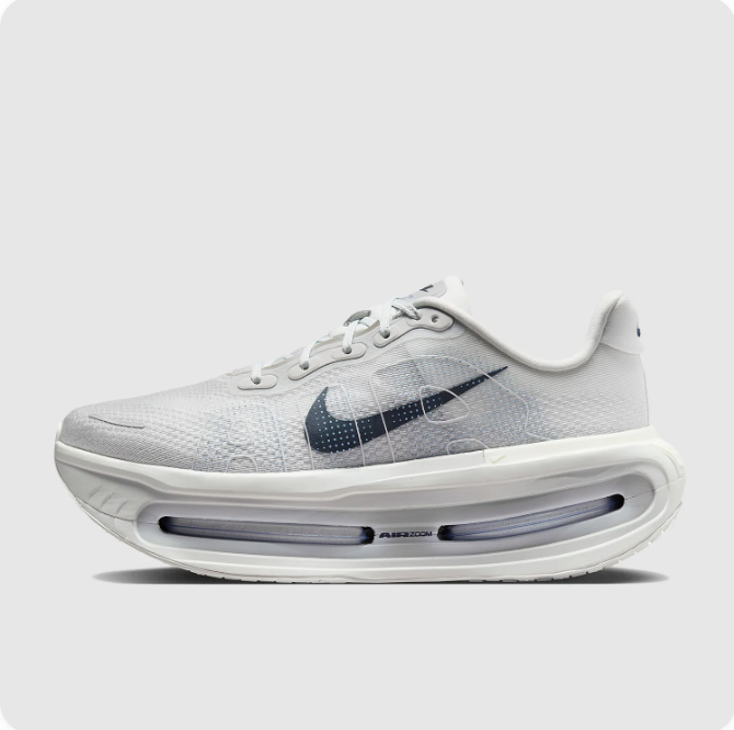 Nike Light Grey Sneakers with Dark Swoosh & Sculpted Air Sole