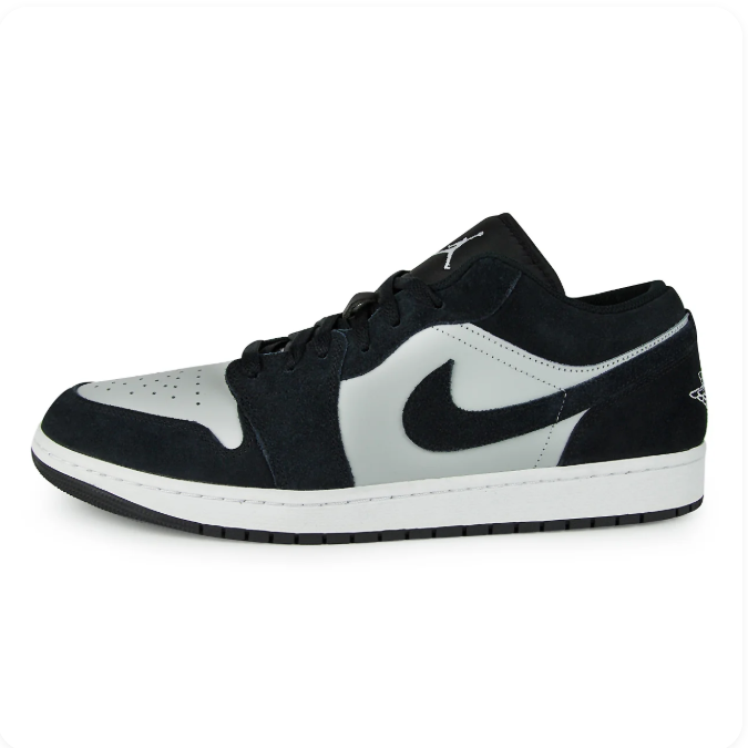 Air Jordan Black & Light Grey Low-Top Sneakers