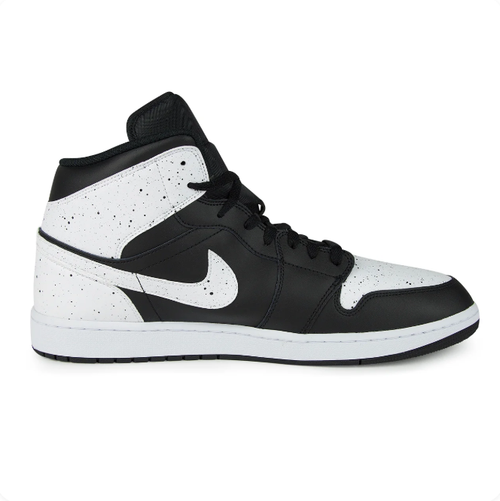 Air Jordan Black & White Speckled Mid-Top Sneakers