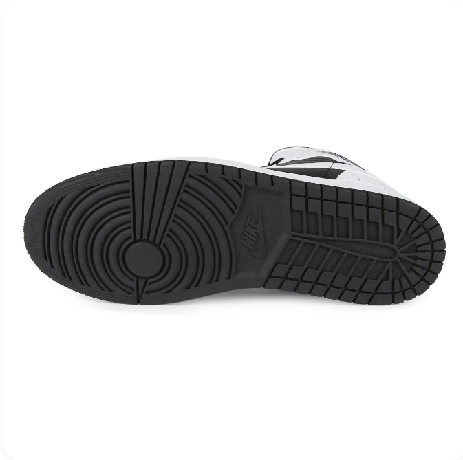 Air Jordan Black & White Speckled Mid-Top Sneakers