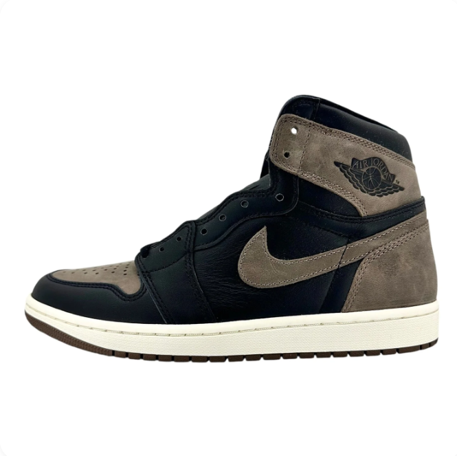 Air Jordan Black & Taupe High-Top Sneakers with Cream Midsole