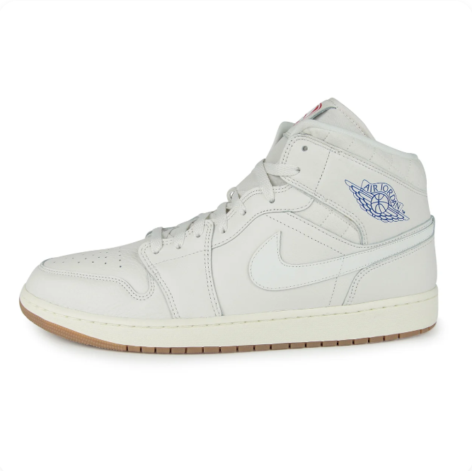 Air Jordan Off-White High-Top Sneakers with Gum Sole