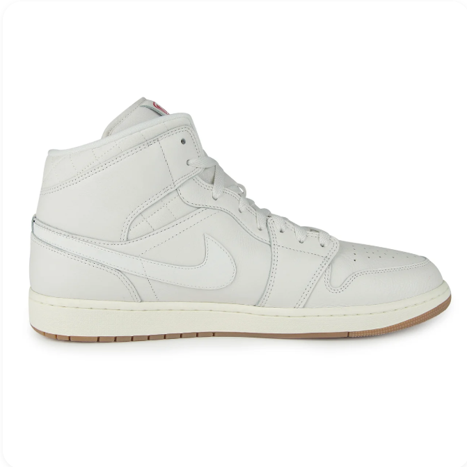 Air Jordan Off-White High-Top Sneakers with Gum Sole