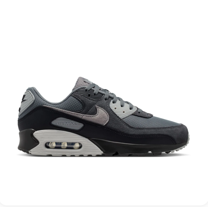 Nike Air Black & Grey Low-Top Sneakers with Visible Heel Air Unit