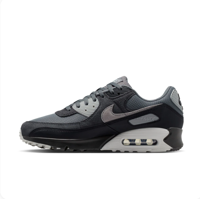 Nike Air Black & Grey Low-Top Sneakers with Visible Heel Air Unit