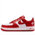 Nike Air Force 1 Red & White Low-Top Sneakers