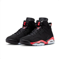 Air Jordan Black & Red High-Top Sneakers with Visible Heel Air Window