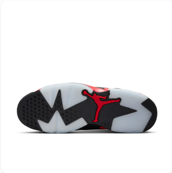 Air Jordan Black & Red High-Top Sneakers with Visible Heel Air Window