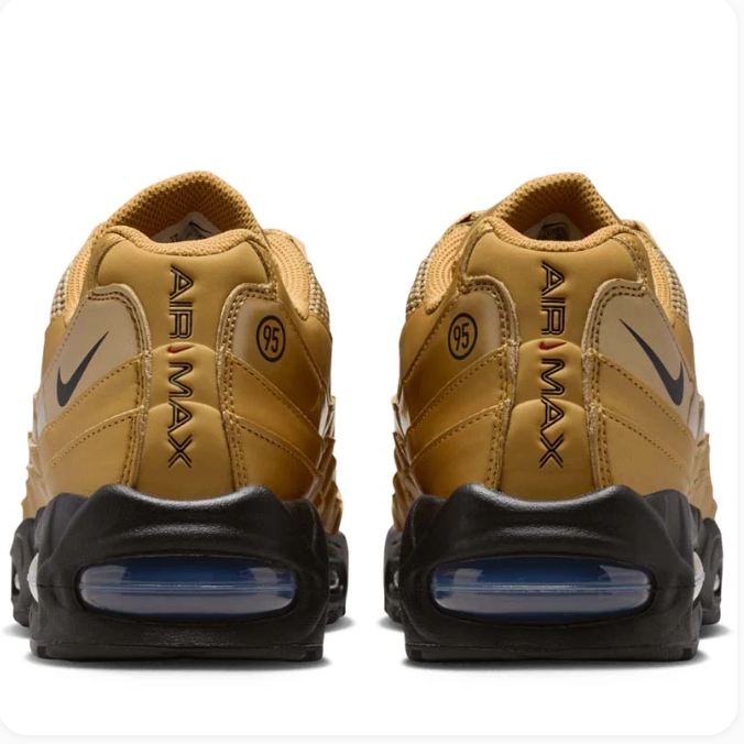 Nike Air Max Gold & Black Low-Top Sneakers with Layered Panels