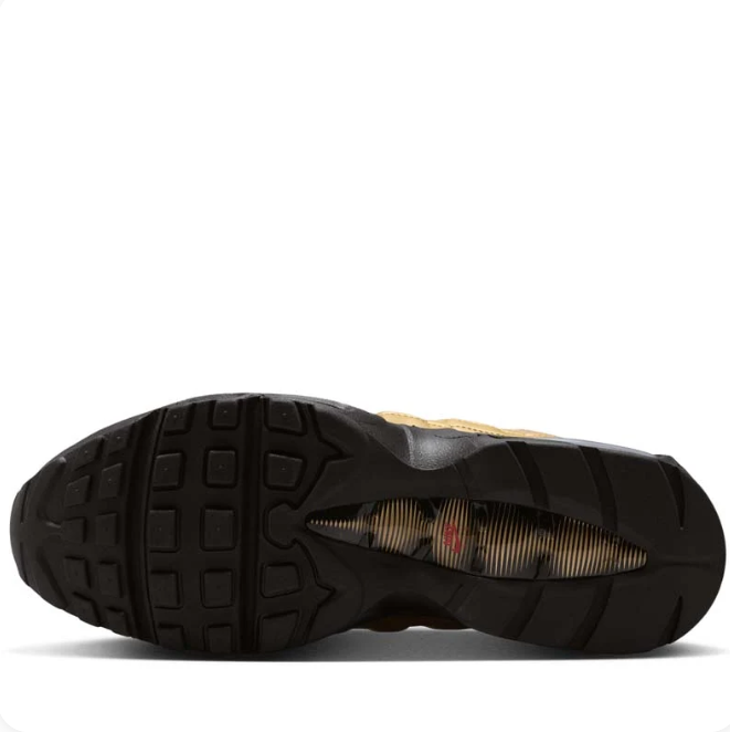 Nike Air Max Gold & Black Low-Top Sneakers with Layered Panels