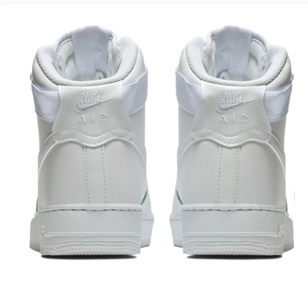 Nike All-White High-Top Sneakers with Ankle Strap