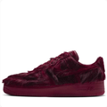 Nike Air Force 1 Burgundy Low-Top Sneakers with Shaggy Textured Upper