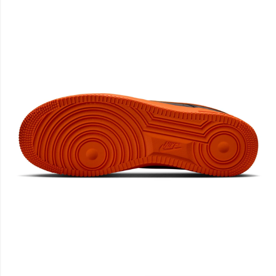 Nike Air Force 1 Black & Orange Low-Top Sneakers