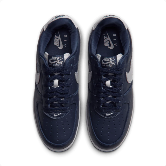 Nike Air Force 1 Navy & Light Grey Low-Top Sneakers