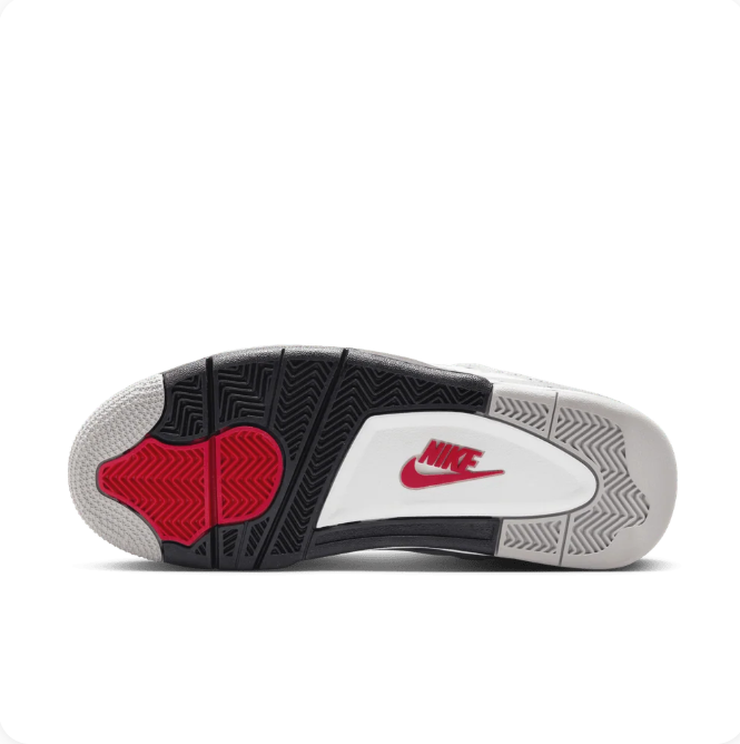 Air Jordan White & Speckled Grey Sneakers with Black & Red Accents