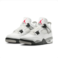Air Jordan White & Speckled Grey Sneakers with Black & Red Accents