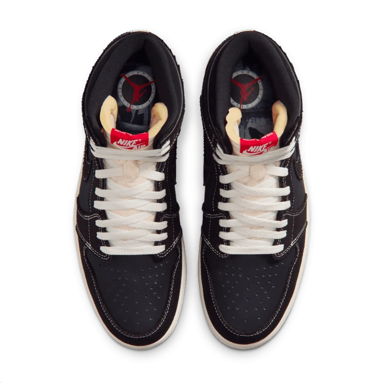 Air Jordan Black High-Top Sneakers with Contrast Stitching