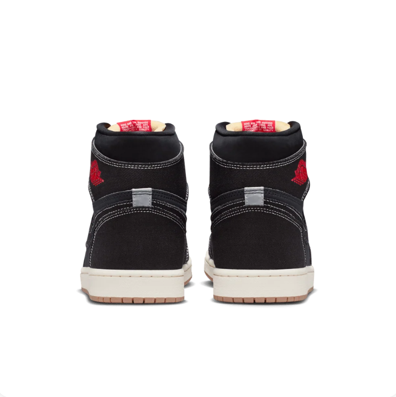 Air Jordan Black High-Top Sneakers with Contrast Stitching