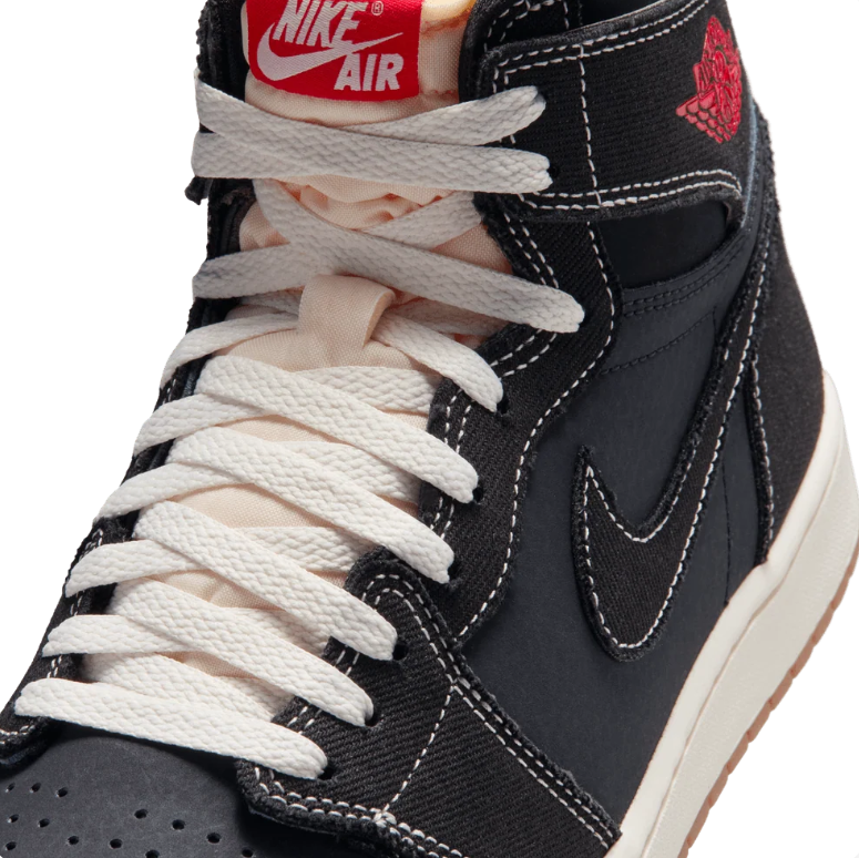 Air Jordan Black High-Top Sneakers with Contrast Stitching