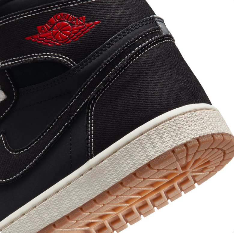 Air Jordan Black High-Top Sneakers with Contrast Stitching