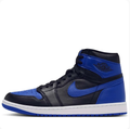 Air Jordan Black and Royal Blue High-Top Sneakers