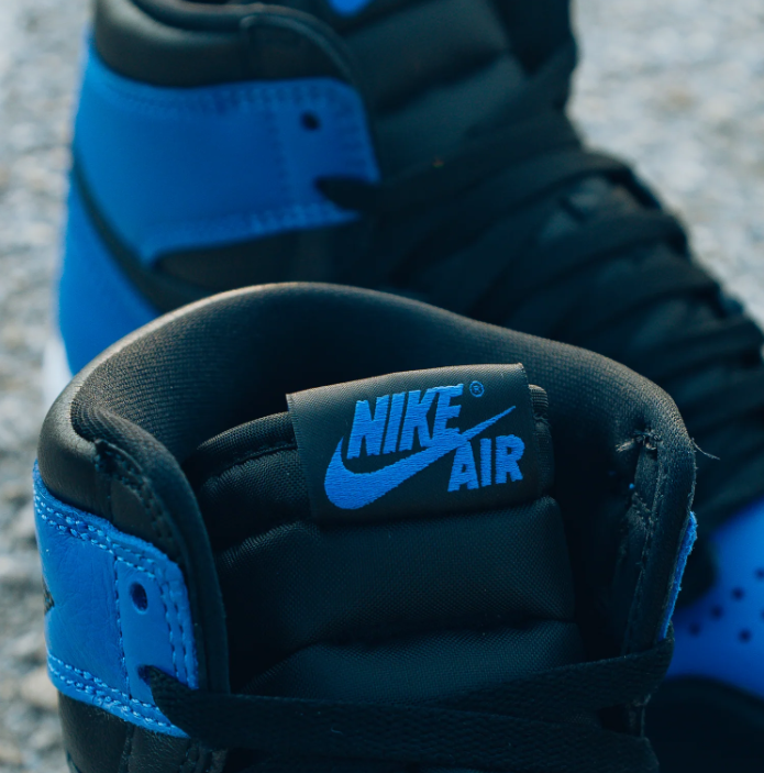 Air Jordan Black and Royal Blue High-Top Sneakers